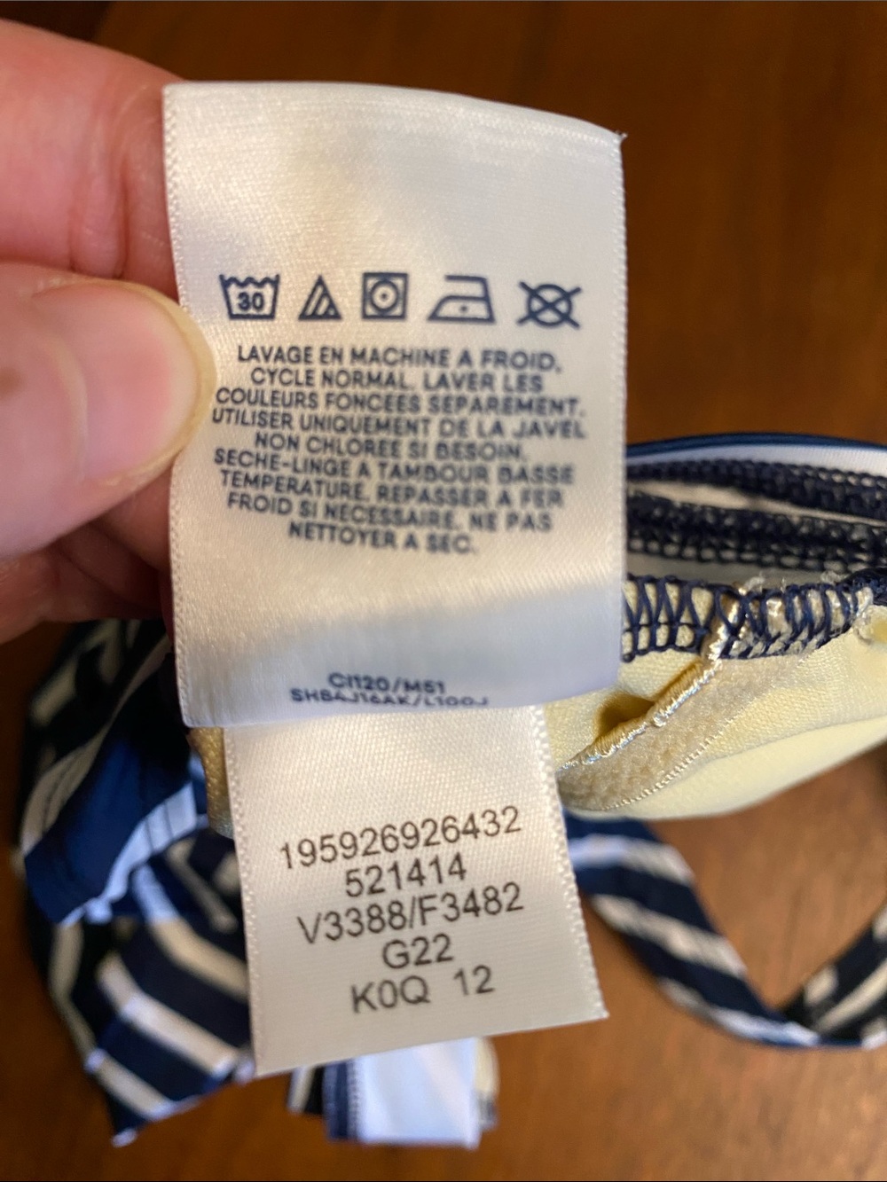 Lands End Striped One Piece Swimsuit - Picture 5 of 5
